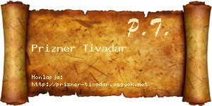 Prizner Tivadar névjegykártya